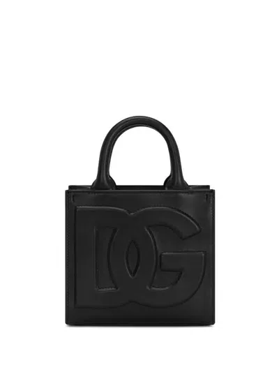 Dolce & Gabbana Dg Daily Mini Leather Tote Bag In Black