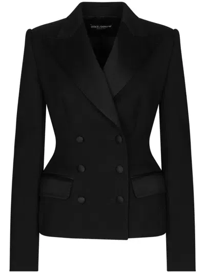 Dolce & Gabbana Doppelreihiger Blazer In Black