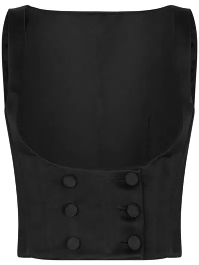 Dolce & Gabbana Buttoned Vest In Black