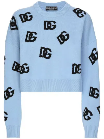 Dolce & Gabbana Light Blue Virgin Wool Sweater