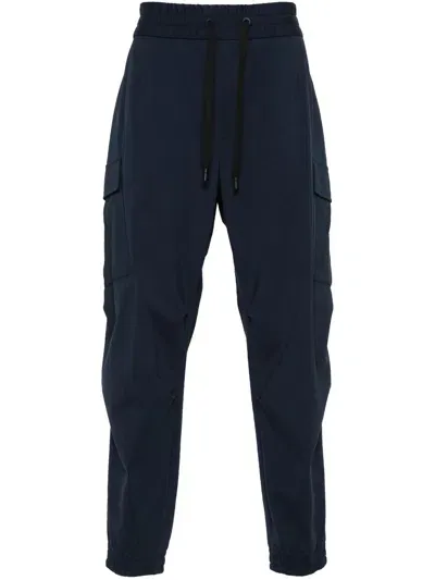 Dolce & Gabbana Logo-plaque Cargo Pants In Blue