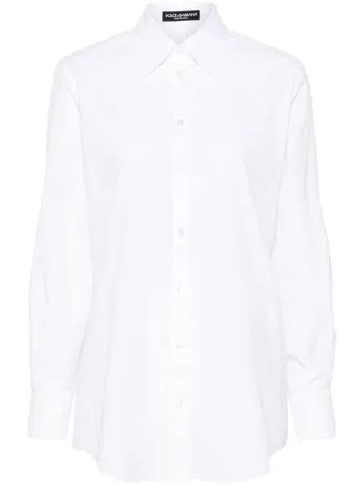 Dolce & Gabbana Camicia Collo Oversize In White