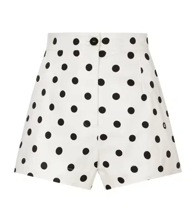 Dolce & Gabbana Polka-dot Shorts In White