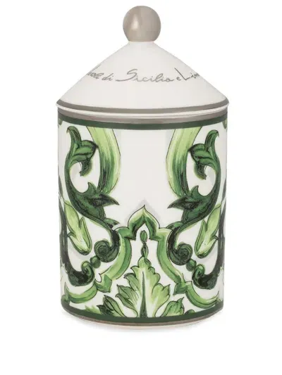 Dolce & Gabbana Porcelain Scented Candle In Green