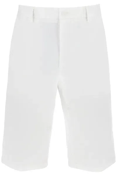 Dolce & Gabbana Stretch Cotton Bermuda Shorts In White