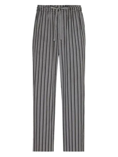 Dolce & Gabbana Striped Drawstring Trousers In Multicolor