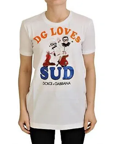 Pre-owned Dolce & Gabbana T-shirt Mit Rundhalsausschnitt Mit Mehrfarbigem Druck - Tops In Weiss