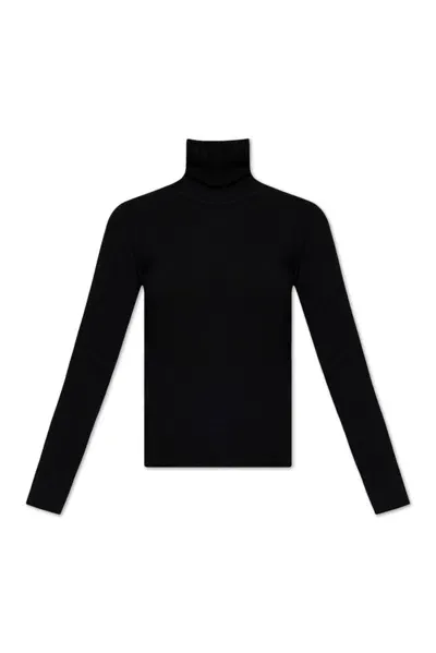 Dolce & Gabbana Turtle Neck Knitted Sweater In Black