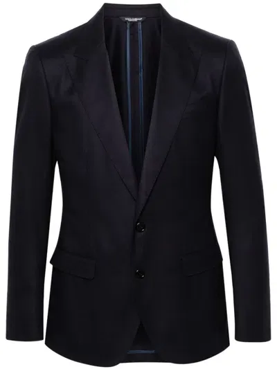 Dolce & Gabbana Virgin-wool Blazer In Blue