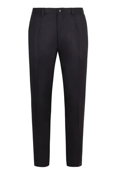 Dolce & Gabbana Men's Virgin Wool Tailored Trousers In Blue