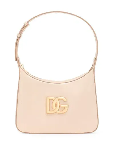 Dolce & Gabbana Spalla Logo-plaque Tote Bag In Pink