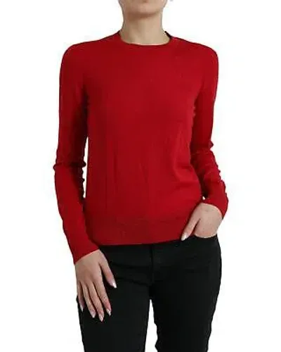 Pre-owned Dolce & Gabbana Women's Red Ribbed Knit Sweater In Rot