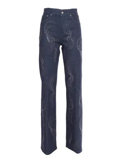 Dondup Amber Strass Pants In Blue