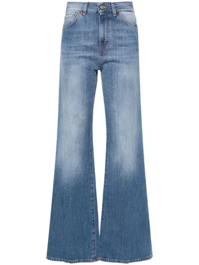 Dondup Mid-rise Flared Jeans In Blue