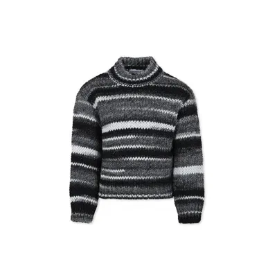 Dondup Kids' Grey Sweater For Boy With Logo In Black