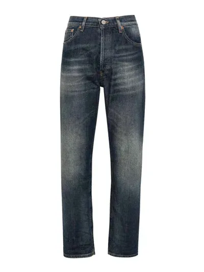 Dondup Blue Stretch-cotton Washed Denim Jeans