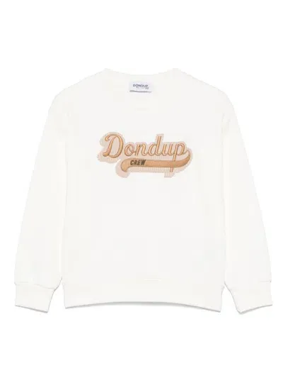 Dondup Kids' Logo-embroidered Sweatshirt In Neutrals