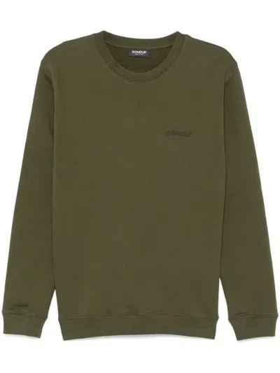 Dondup Raised Logo Sweatshirt In Green