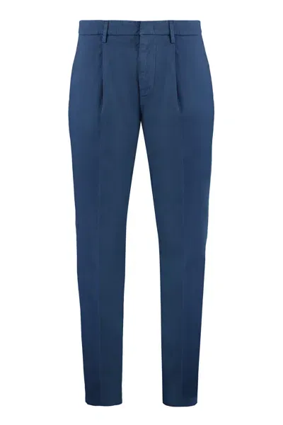 Dondup Ralp Cotton Chino Trousers In Blue