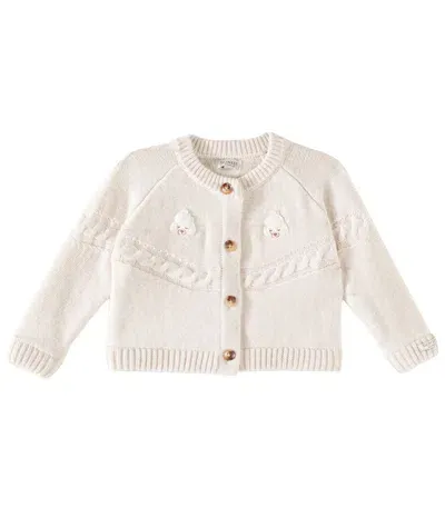 Donsje Baby Wiesse Cardigan In Soft Sand