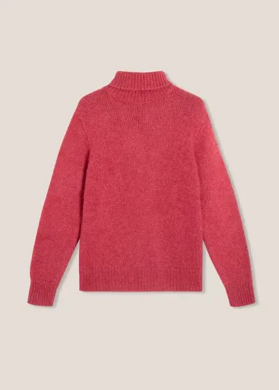 Doppiaa Aamintore Red Wool Turtleneck In Pink