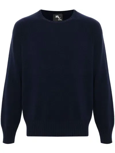 Doppiaa Knitted Sweater In Blue