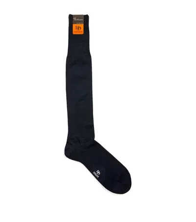 Dore Dore Long Cotton Socks In Navy