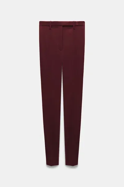 Dorothee Schumacher Cigarette Pants In Punto Milano In Red