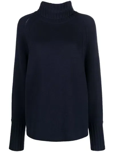 Dorothee Schumacher Roll-neck Wool-cashmere Jumper In Blue