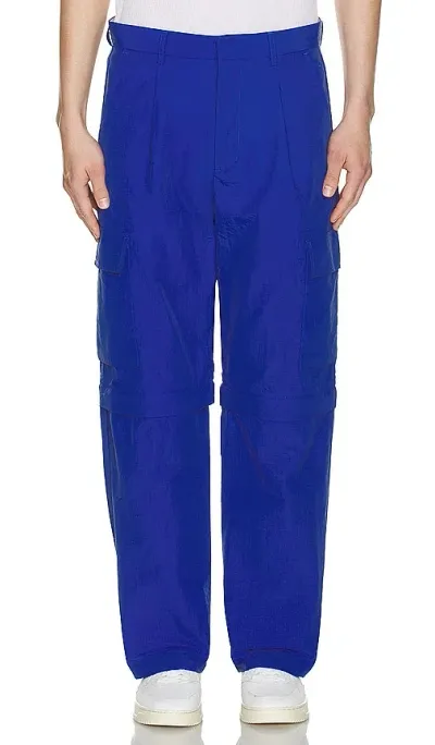 Double Rainbouu Cargo Zip Pant In Electric Blue