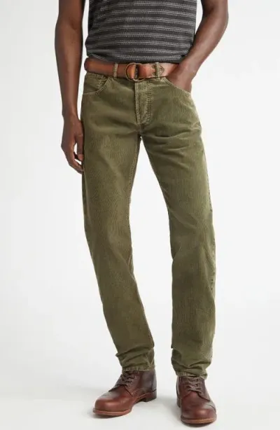 Double Rl Buck Cotton Corduroy 5-pocket Pants In Olive