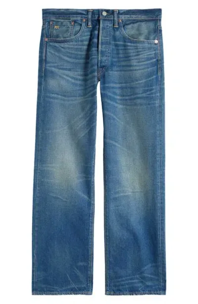 Double Rl Cotton Selvedge Jeans In Grandfalls Wash