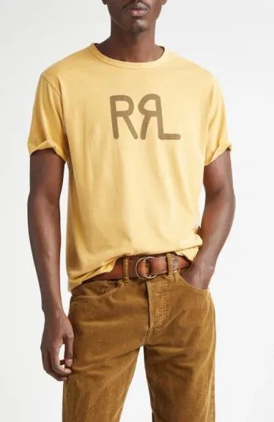 Double Rl Ranch Brand Graphic T-shirt In Yellow