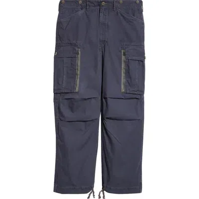 Double Rl Ranger Cotton Poplin Cargo Pants In Navy