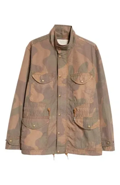 Double Rl Riley Camo Utility Jacket In Brush Stroke Camo