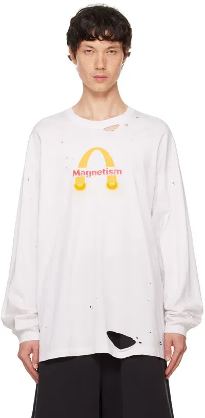 Doublet White Magnetic Long-sleeve T-shirt