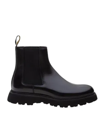 Doucal's Beatles Ankle Boot In Black Leather