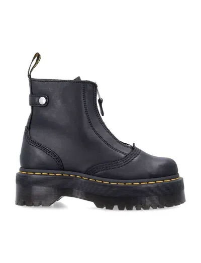 Dr. Martens' Jetta Platform Boots In Black