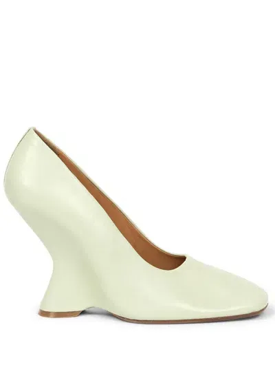 Dries Van Noten 75mm Sculpted Pumps In Green