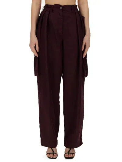 Dries Van Noten Cargo Pants In Purple