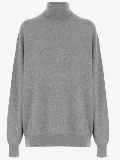 Dries Van Noten Cashmere Turtleneck Sweater In Grey