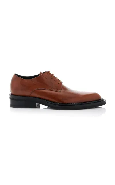 Dries Van Noten Leather Brogues In Tan