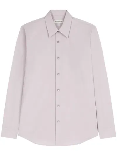 Dries Van Noten Lightweight Cotton Shirt In Purple