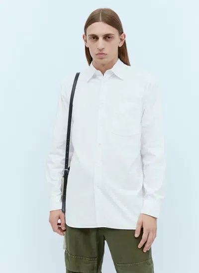 Dries Van Noten Patch Pocket Cotton Shirt In White