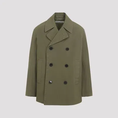 Dries Van Noten Razel Short Coat In Green