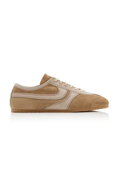 Dries Van Noten Suede Sneakers In Neutral