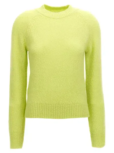 Dries Van Noten Acid Green Alpaca Blend Sweater In Yellow