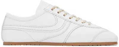 Dries Van Noten Leather Sneakers In 001 White