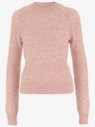 Dries Van Noten Wool-blend Jumper In Pink & Purple