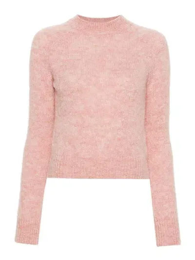 Dries Van Noten Wool Crew Neck Sweater In Pink